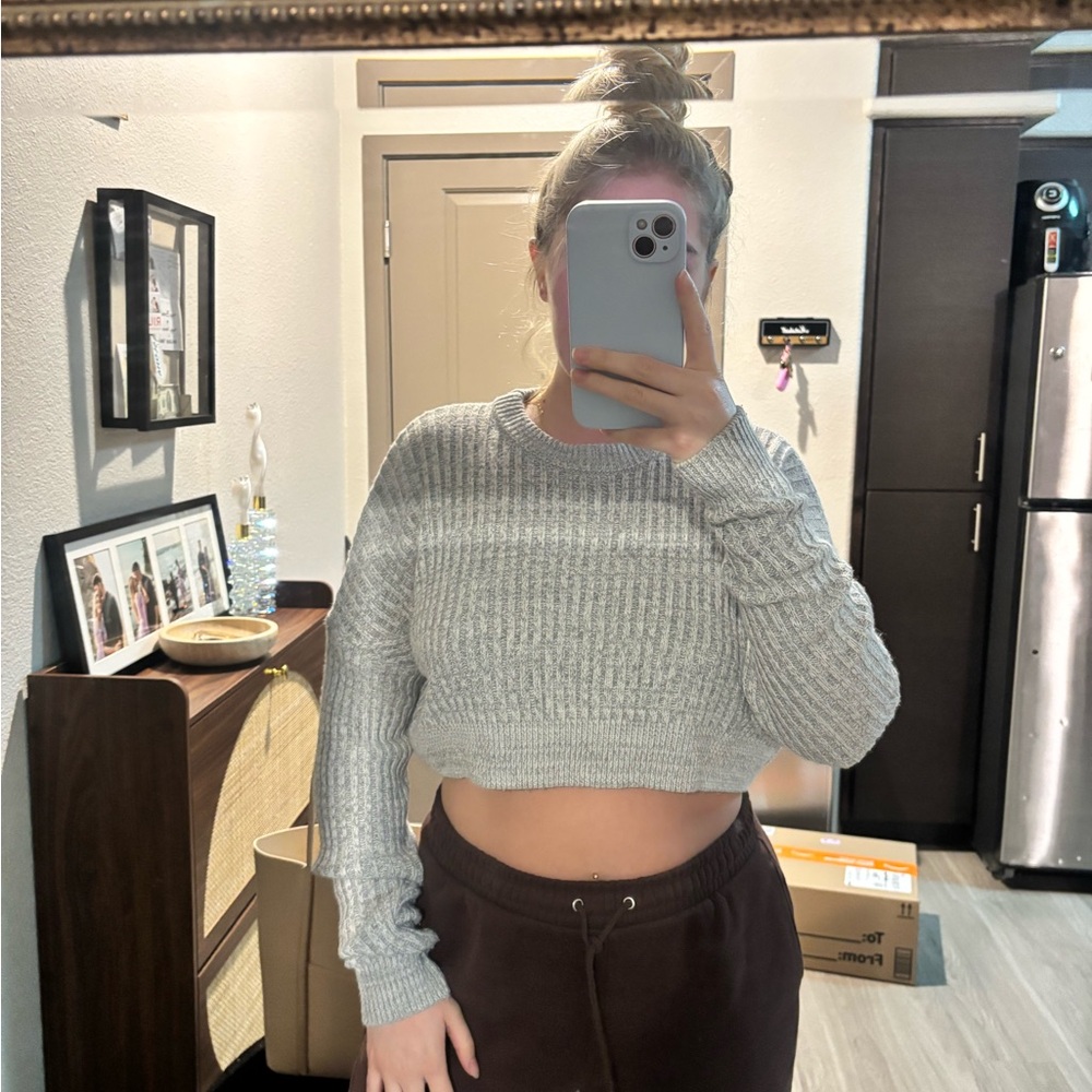 Urban Outfitters Light Gray Knit Sweater